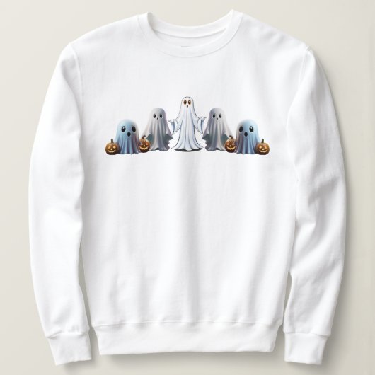 Sweatshirt Halloween Citrouille Ghost 1 (Design devant)