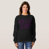 SWEATSHIRT HALLOWEEN COSTUME BLACK CAT SECURITY DECORATIONS M (Devant entier)