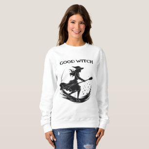 Sweatshirt Halloween Costume Sorcière Lune Tee