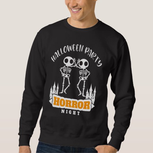 Sweatshirt Halloween crâne d'horreur (Devant)