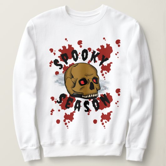 Sweatshirt Halloween Crâne Éffrayant (Design devant)