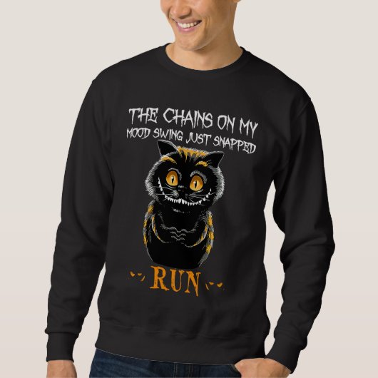 Sweatshirt Halloween, Creepy Cat Smiling, Cat (Devant)
