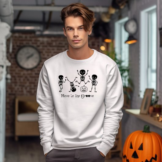 Sweatshirt Halloween Dancing Skeleton Se Déplace À Groove
