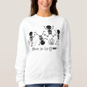 Sweatshirt Halloween Dansant Skeleton Se Déplace Au Groove Fu (Devant)