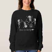 Sweatshirt Halloween Dansant Skeleton Se Déplace Au Groove Fu (Devant)