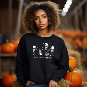 Sweatshirt Halloween Dansant Skeleton Se Déplace Au Groove Fu