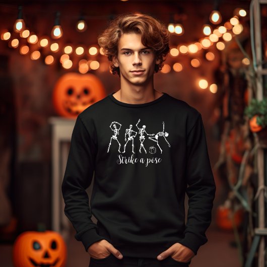 Sweatshirt Halloween Dansant Skeleton Se Déplace Au Groove Fu