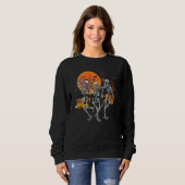 Sweatshirt Halloween Danse De La Mort Macabre Skeleton Danser (Devant entier)