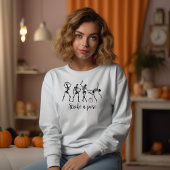 Sweatshirt Halloween Danser Squelette Grève Un Pose Drôle