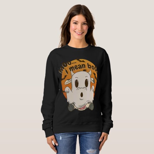 Sweatshirt Halloween de la vache mûre (Devant entier)