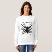 Sweatshirt Halloween de l'araignée et du crâne (Devant entier)
