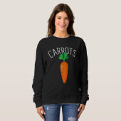 Sweatshirt Halloween des carottes de Vegan (Devant entier)