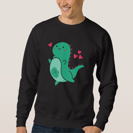 Sweatshirt Halloween Dinosaur Maman Faire-part de grossesse b (Devant)