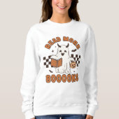 Sweatshirt Halloween Doodles Ghost Books Amateurs (Devant)