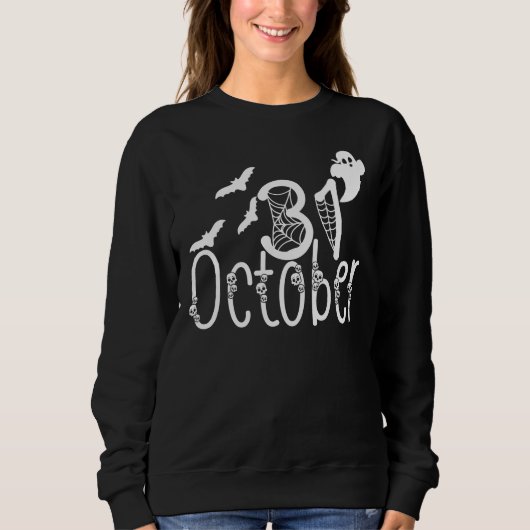 Sweatshirt Halloween éffrayant 31 octobre (Devant)
