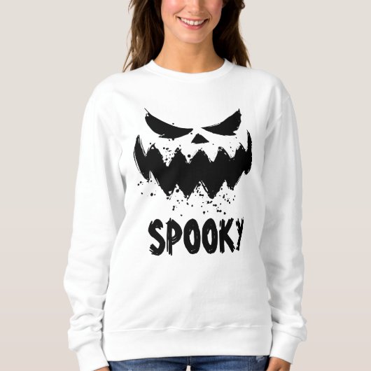 Sweatshirt Halloween Éffrayant et sourire (Devant)