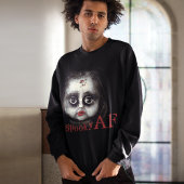 Sweatshirt Halloween éffrayante AF Déplaisante poupée de la f
