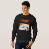 Sweatshirt Halloween éffrayante de grossesse. Être enceinte e (Devant entier)