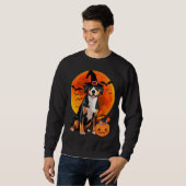 Sweatshirt Halloween Entlebucher Mountain Dog Jack O Lantern (Devant entier)