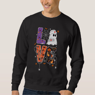 Sweatshirt Halloween Fantôme Infirmière Amour Infirmière Vie
