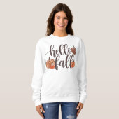 Sweatshirt Halloween femmes Citrouilles Leopard Graphisme (Devant entier)
