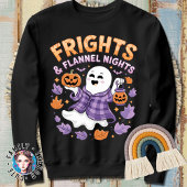 Sweatshirt Halloween Frights et Flannel Nights mignon Ghost