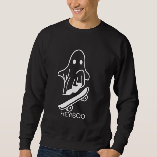 Sweatshirt Halloween Fun Meets Skateboard Passion in Hey Boo  (Devant)