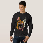 Sweatshirt Halloween German Shepherd Dog Zombie Monster (Devant entier)