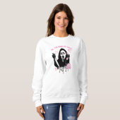 Sweatshirt Halloween Ghost Face Drôle Femmes (Devant entier)