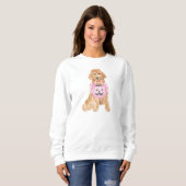 Sweatshirt Halloween Goldendoodle Citrouille Trick ou le trai (Devant entier)