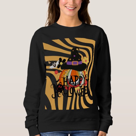 Sweatshirt Halloween Groovy Rétro (Devant)