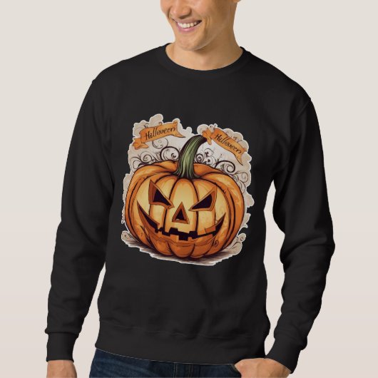 Sweatshirt Halloween : Gros citrouille -  (Devant)