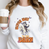Sweatshirt Halloween Horse Witch Way à la grange