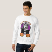 Sweatshirt Halloween - juste un Lil éffrayant - chien de (Devant entier)