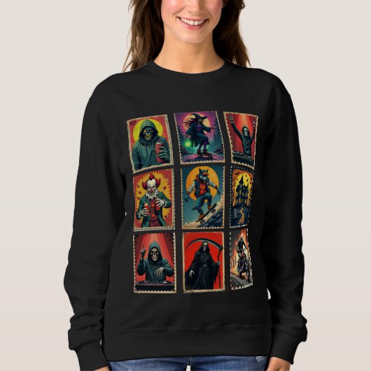 Sweatshirt Halloween Monsters Timbre Tee (Devant)