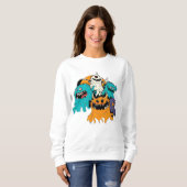 Sweatshirt Halloween/Monstre/Octobre/Automne (Devant entier)