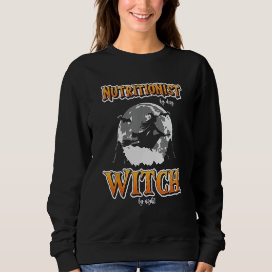 Sweatshirt Halloween nutritionniste Sorcière drôle Cute Nutri (Devant)