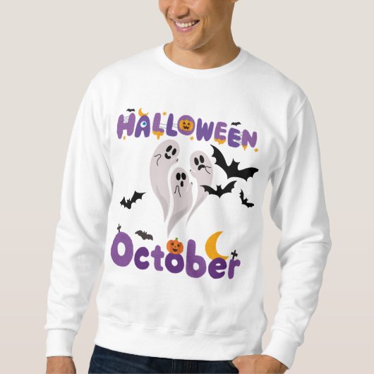 Sweatshirt Halloween octobre (Devant)