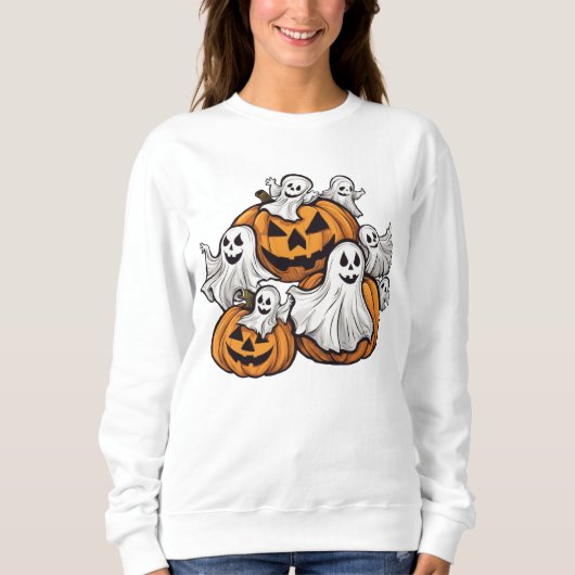 Sweatshirt Halloween : Petits esprits avec des coussins de ci (Devant)