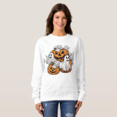 Sweatshirt Halloween : Petits esprits avec des coussins de ci (Devant entier)