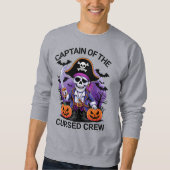 Sweatshirt Halloween Pirate Captain of the Cursed Crew (Devant)