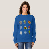 Sweatshirt Halloween Pirate Skeleton Zombie maman Faces amusa (Devant entier)