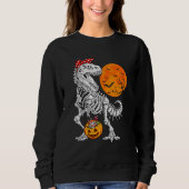 Sweatshirt Halloween Pour Les Filles Dinosaure Squelette T Re (Devant)
