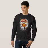 Sweatshirt Halloween Restez Éffrayant Effraction Jack-o'-lant (Devant entier)