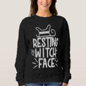 Sweatshirt Halloween  Resting Witch Face (Devant)