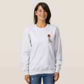 Sweatshirt Halloween Rose squelette (Devant entier)