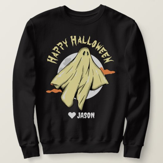 Sweatshirt Halloween simple et heureux fantôme éffrayant (Design devant)