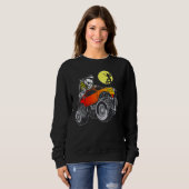 Sweatshirt Halloween Skeleton équitation Monster Truck Kids (Devant entier)