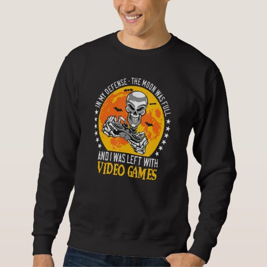 Sweatshirt Halloween Skeleton Video Gamer Controllers Boys Ki (Devant)