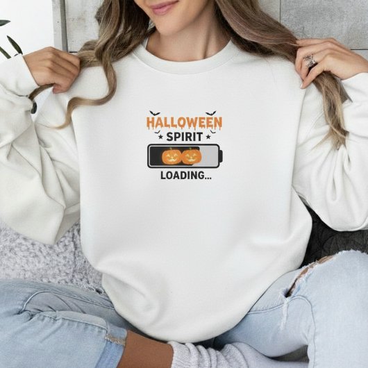 Sweatshirt Halloween Spirit Loading Typography Design